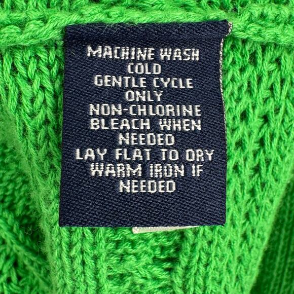 Chaps sweater 2X linen blend pullover boatneck pointelle knit kelly green - Picture 7 of 7